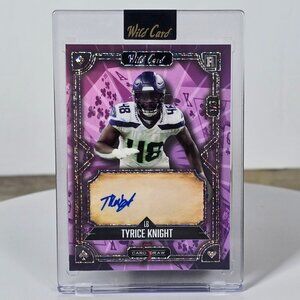 Tyrice Knight Wild Card 5 Card Draw Autographed Rookie Card 1/3 Limited Edition